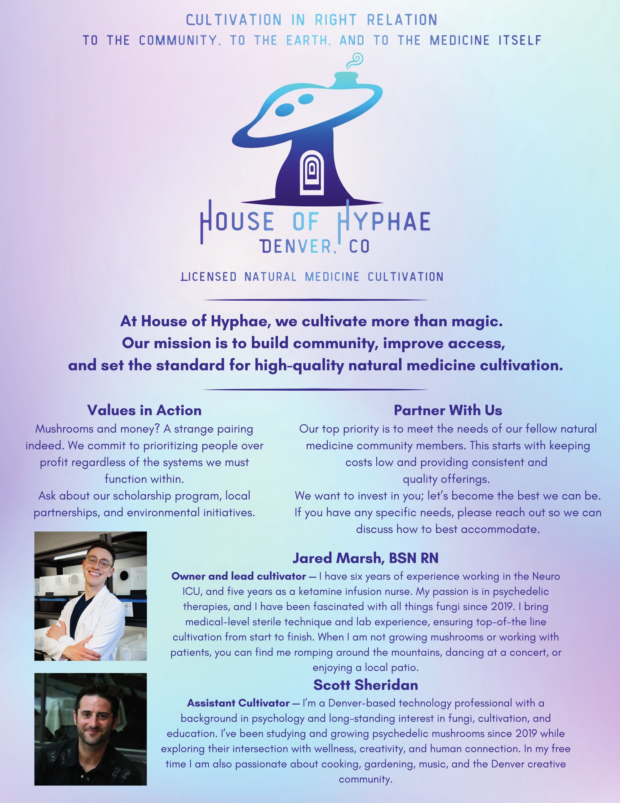 House of Hyphae — mission, values, and team